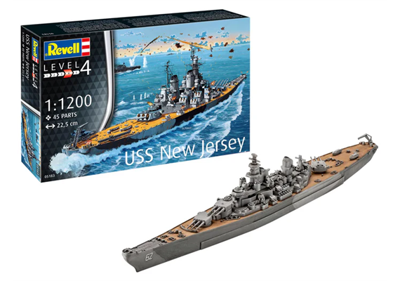 Revell 75183 Starter Kit Battleship USS New Jersey - Massstab 1:1200 | Bild 1
