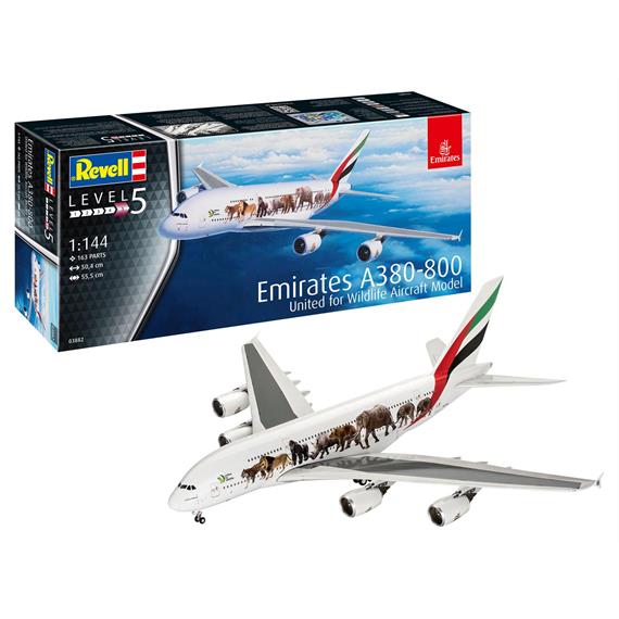 Revell 03882 Airbus A380-800 Emirates "Wild Life", 1:144