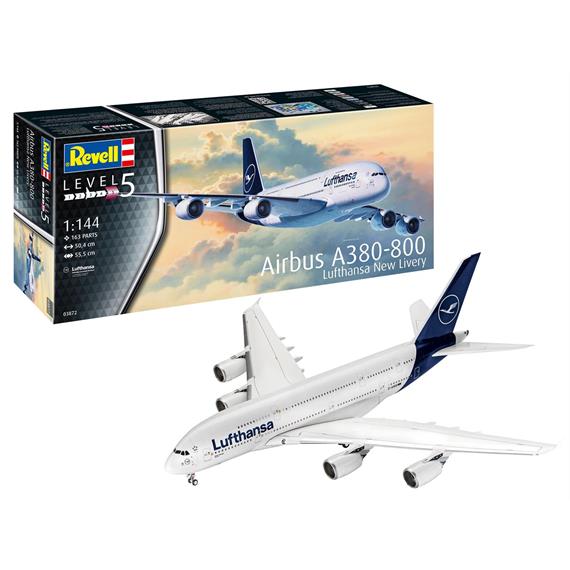 Revell 03872 Airbus A380-800 Lufthansa "New Livery", 1:144