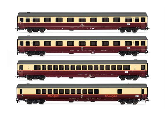 Rivarossi HR4347 DB 4er-Set 2 TEE Rheingold 1983 WGmh Apmz 2x Avmz) Ep.IV - H0 (1:87)