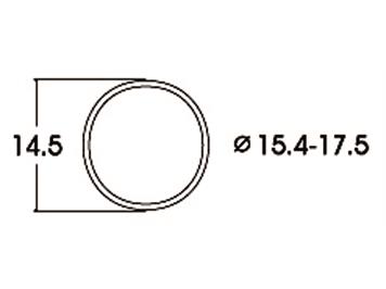 Roco 40076 Haftringsatz AC 15.4-17.5mm, 10 Stück - H0 (1:87)