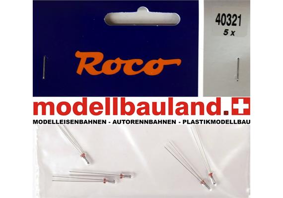 Roco 40321 Drahtlampen 16V/22mA, 5 Stück - H0 | Bild 1