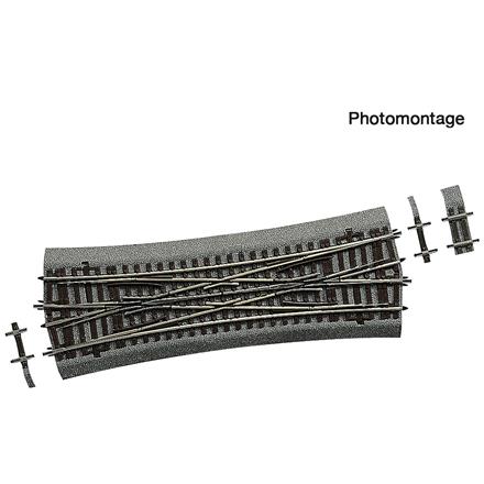 Roco 42595 Doppelkreuzungsweiche DKW15 für Handbetrieb, mit Bettung - H0 (1:87)