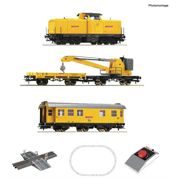 Roco 5100002 Analog Start Set: Diesellokomotive BR 212 mit Kranzug, DB AG - H0 (1:87)