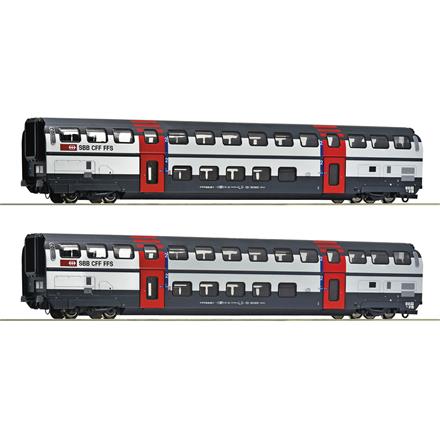 Roco 6200217 2-teiliges Set: SBB Doppelstockwagen IC 2000 B, 2. Klasse - H0 (1:87)