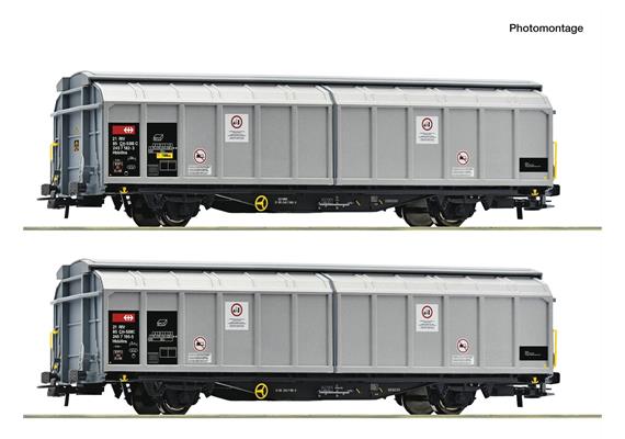 Roco 6600110 2-tlg. Set: Schiebewandwagen, SBB Cargo - H0 (1:87)