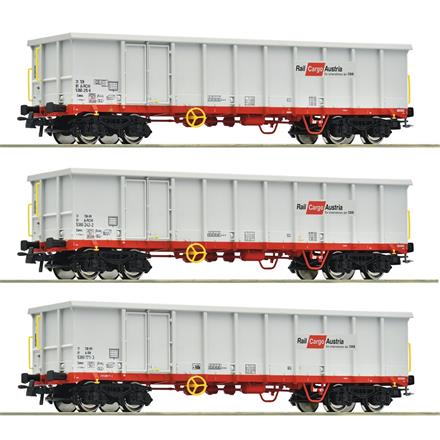 Roco 6600121 3-tlg. Set: Offene Güterwagen, ÖBB, Rail Cargo Austria - H0 (1:87)