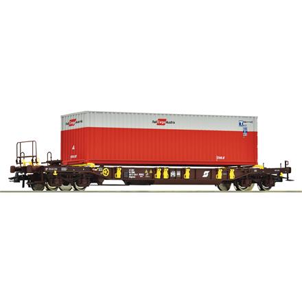 Roco 67598 Taschenwagen T3, ÖBB, 40-Fuß-Container der Rail Cargo Austria - H0 (1:87)