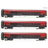 Roco 74041 3-tlg. Set: Railjet, ÖBB, mit Innenbeleuchtung, DC 2L - H0 (1:87)