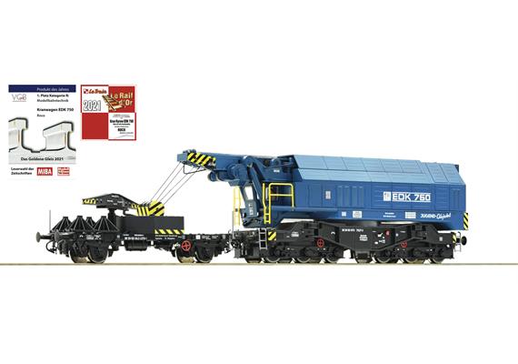 Roco 79037 Digital-Eisenbahndrehkran EDK 750 DR, AC, digital mit Sound, H0 (1:87)