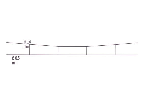 Sommerfeld 177 Fahrdraht verkupfert 0,5 x 340 mm offen, 5 Stück - H0 (1:87)