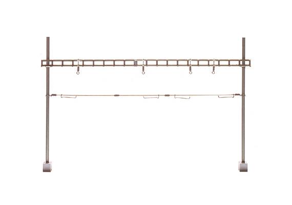 Sommerfeldt 387 Quertragwerk komplett mit 2 Masten, Bausatz - H0/H0m (1:87)