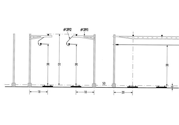 Sommerfeldt 390 H-Profil-Mast aus Neusilber, 53 mm hoch (5 Stück) - N (1:160) | Bild 2