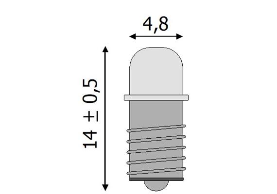 Tams 81-40222-02 LED 5mm kurz, warmweiss mit Gewindesockel E5,5 für 10 - 24V, 2 Stück | Bild 2
