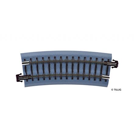 Tillig 83720 Bettungsgleis braun Gleisstück R12 Gebogenes Gleis R310 mm / 15° - H0m