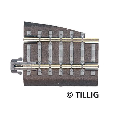 Tillig 83721 Bettungsgleis grau Gleisstück G5 Pass-Stück rechts, Länge 36 mm