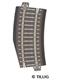 Tillig 83723 Bettungsgleis grau Gleisstück R22 Pass-Stück rechts R353 mm / 15°