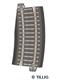Tillig 83726 Bettungsgleis grau Gleisstück R12/22 Pass-Stück links R310-353 mm / 15° - H0m