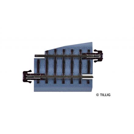 Tillig 83727 Bettungsgleis braun Gleisstück G5 Pass-Stück rechts, Länge 36 mm
