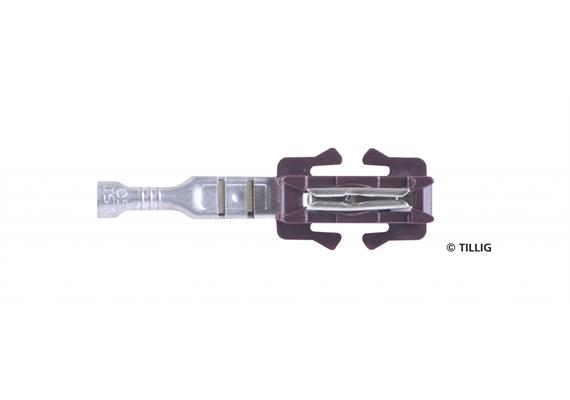 Tillig 83954 Schienenverbinder braun mit Anschlusselement, 10 Stück - H0m (1:87)