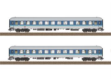 TRIX 23201 Personenwagen-Set InterRegio, 2-teilig mit LED-Innenbeleuchtung - H0 (1:87)