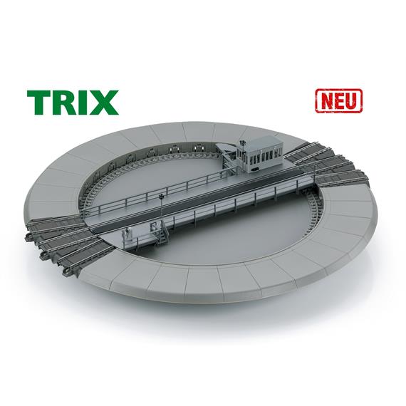 TRIX 66861 C-Gleis Drehscheibe, 2-Leitersystem, analog, digital DCC mfx mit Sound, H0