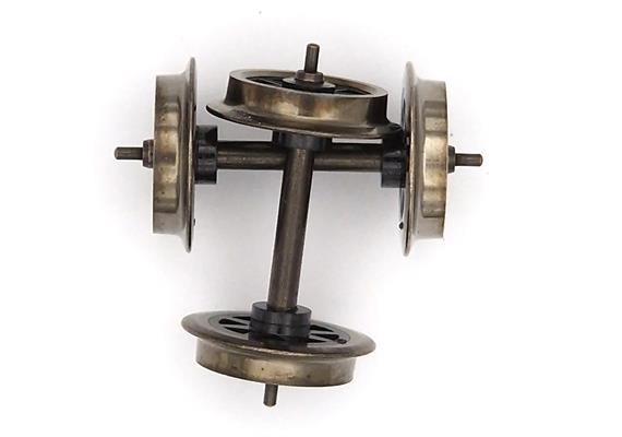 Trix E32360009 Radsatz Doppelspeichen schwarz, 25,4, Gleichstrom, 2 Stück - H0 (1:87) | Bild 2