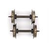 Trix E32360009 Radsatz Doppelspeichen schwarz, 25,4, Gleichstrom, 2 Stück - H0 (1:87)