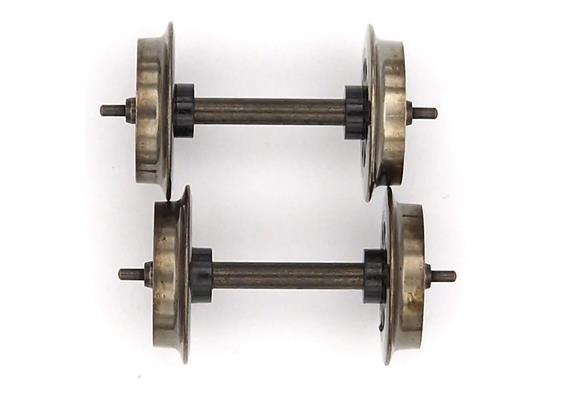 Trix E32360009 Radsatz Doppelspeichen schwarz, 25,4, Gleichstrom, 2 Stück - H0 (1:87) | Bild 1