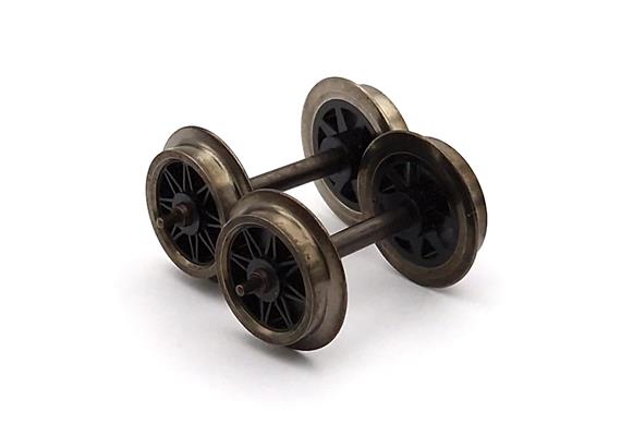 Trix E32360009 Radsatz Doppelspeichen schwarz, 25,4, Gleichstrom, 2 Stück - H0 (1:87) | Bild 3