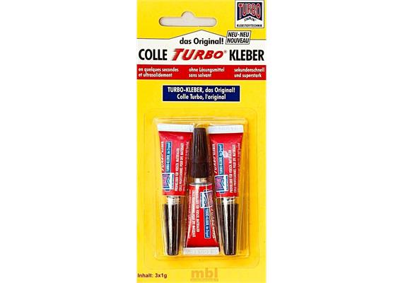 Turbo 10.101.03 Sekundenkleber 3x 1g Blister, extra dünnflüssig | Bild 1