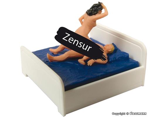 Viessmann 1504 Sexy Liebespaar im Bett, bewegt - H0 (1:87)