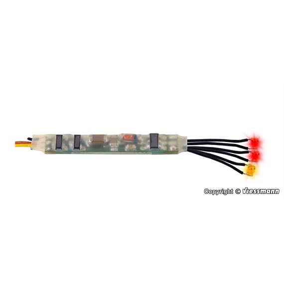 Viessmann 5273 Mini-LED Feuer rot-gelb. 3 Stück mit Mikro-Blinkelektronik