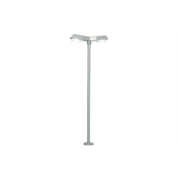 Viessmann 6097 Straßenleuchte modern, doppelt, 2 LEDs weiß - H0 (1:87)