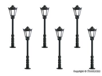 Viessmann 64706 Parklaterne, LED warmweiß, 5+1 - N (1:160)