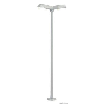 Viessmann 6498 Strassenleuchte modern doppelt LED weiss - N (1:160)