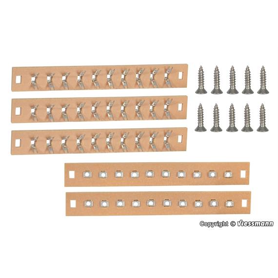 Viessmann 68475 Lötleisten 10-polig mit Schrauben, 5 Stück