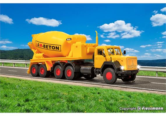 Viessmann 8013 MAGIRUS DEUTZ 3-achs Eckhauber mit Betonmischauflieger - H0 (1:87) | Bild 3