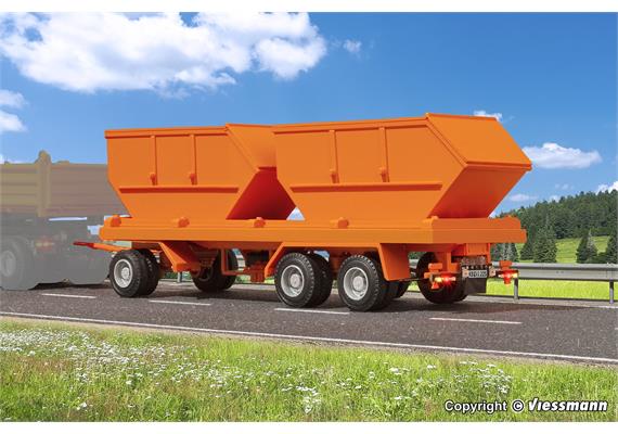 Viessmann 8225 3-achs Containeranhänger, kommunalorange, Funktionsmodell - H0 (1:87) | Bild 3