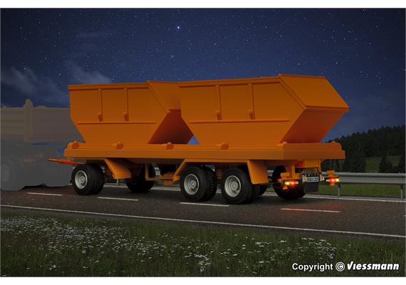 Viessmann 8225 3-achs Containeranhänger, kommunalorange, Funktionsmodell - H0 (1:87) | Bild 4
