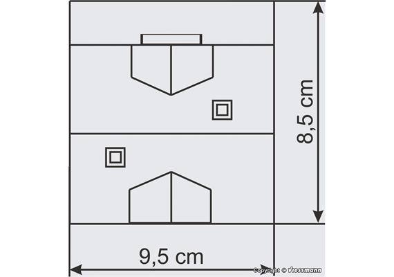 Vollmer 43871 Nachtclub "L'Amore" mit LED-Beleuchtung - H0 (1:87) | Bild 5