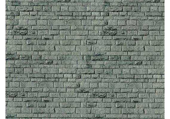 Vollmer 46052 Mauerplatte Porphyr aus Karton, 25 x 12,5 cm, 10 Stück - H0 (1:87)