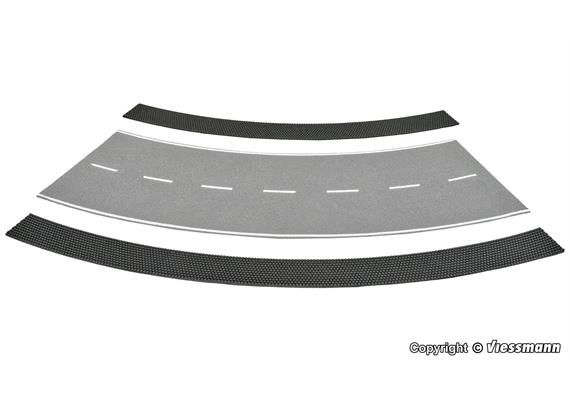 Vollmer 48238 Seitenstreifen Kopfsteinpflaster, 2 Stück - H0 (1:87) | Bild 1