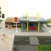 Vollmer Mc Donalds mit Mc Cafe und Tankstelle/Waschanlage - Ferigmodell 30 x 30 cm N | Bild 2
