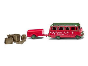 Wiking 026005 Panoramabus mit Anhänger (MB O 319) "Weihnachtsmodell" - H0 (1:87)