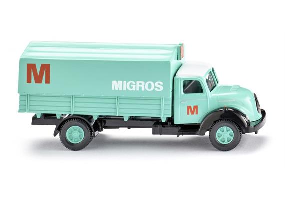 Wiking 042602 Pritschen-Lkw (Magirus Sirius) "Migros" - H0 1:87