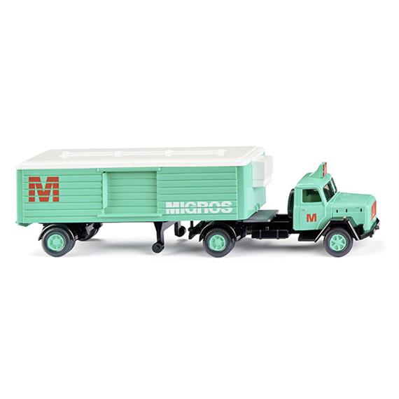 Wiking 052003 Kühlkoffersattelzug (Magirus) MIGROS - H0 (1:87)