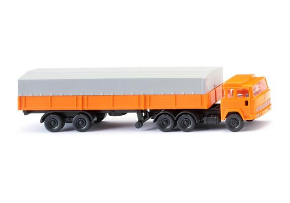 Wiking 095611 Pritschensattelzug (Magirus) - orange - N (1:160)