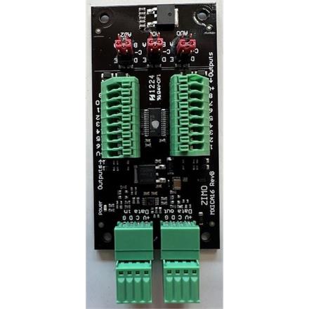 ZIMO ICA16KL STEIN88V-Anschlussplatine für Signal-Lichter, 16 Ausgänge, Schraubklemmen