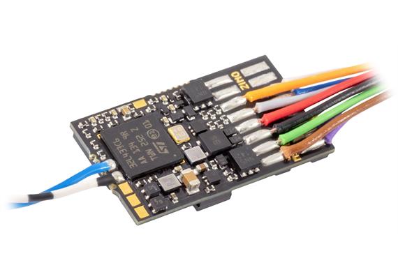 ZIMO MS480 Mini-Sound-Decoder DCC/mfx, 0,8 A, 6 Fu.-Ausgänge, 2 Logikpegel, 13 Litzen | Bild 1